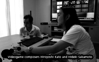 Videogame composers Hiroyoshi Kato and Hideki Sakamoto